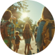 Group of students with backpacks walking together